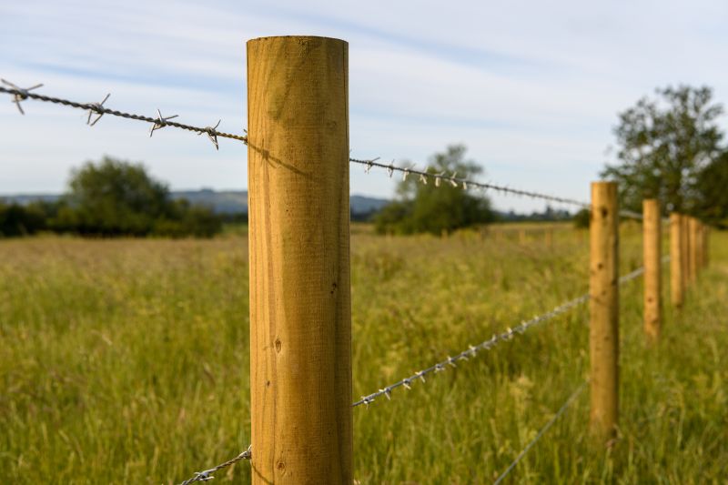 barbed wire fencing